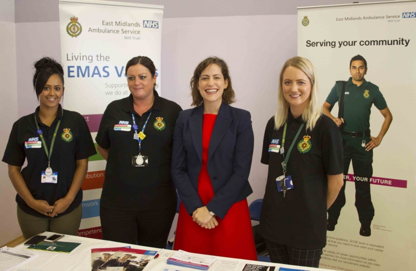 Victoria Atkins MP & East Midlands Ambulance Service