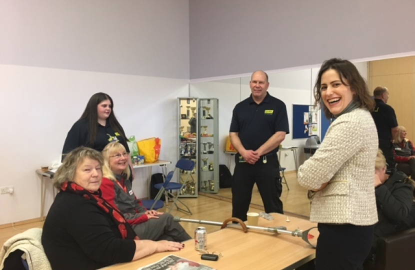 Victoria Atkins MP and Volunteers at Meridian Centre