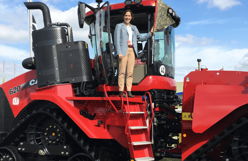 Victoria Atkins MP Lincolnshire Show Tractor