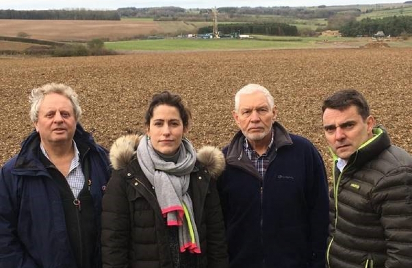 Victoria Atkins MP at Biscathorpe drilling site