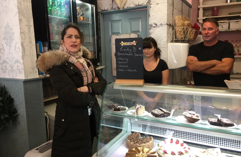 Victoria Atkins wishes Lady B's Cupcakery a happy birthday!