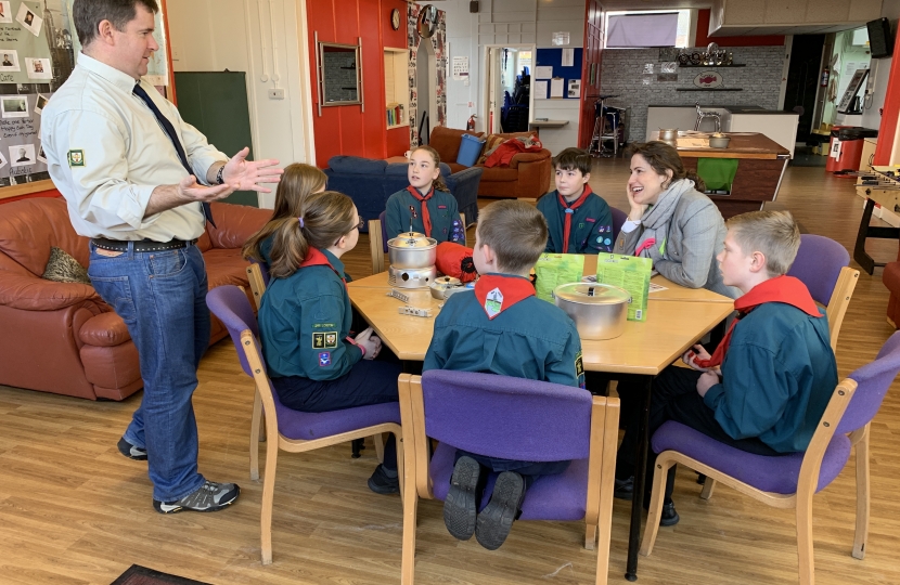 Victoria Atkins MP chats to Louth Scouts