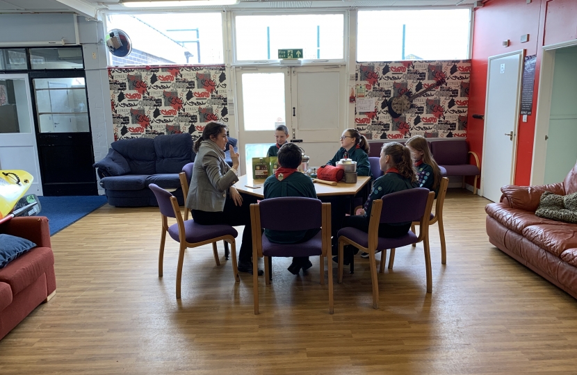 Victoria Atkins MP chats to Louth Scouts