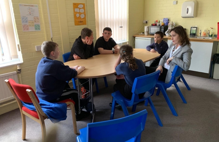 Victoria Atkins MP meets St Lawrence school parliament