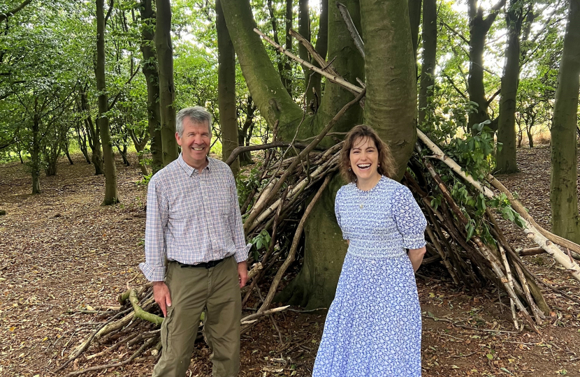 Victoria with Lincolnshire Wildlife Trusts Chief Executive Paul Learoyd.