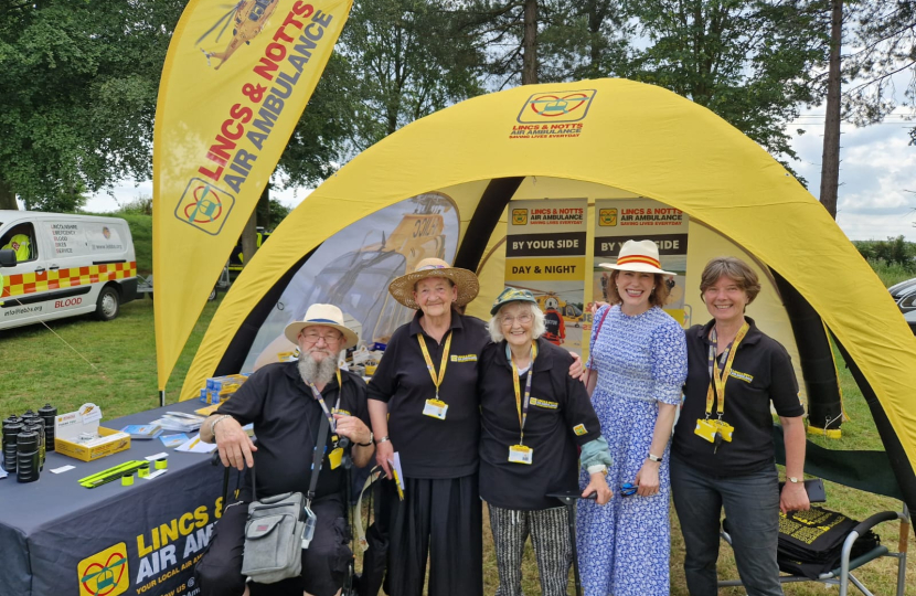 Victoria at the Air Ambulance Tent