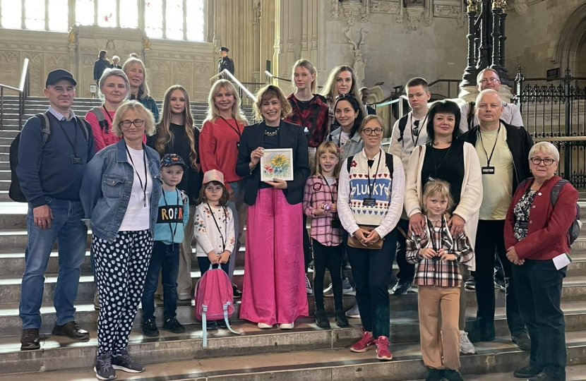 Victoria and the group in Westminster hall