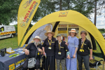 Victoria at the Air Ambulance Tent