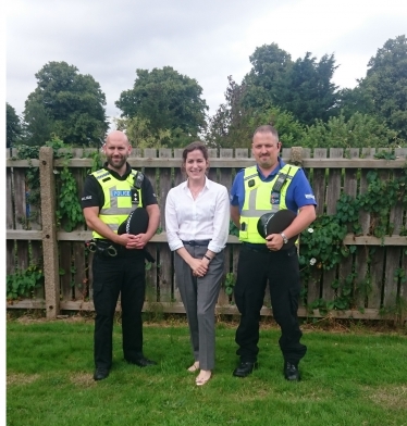 Victoria Atkins MP with local police