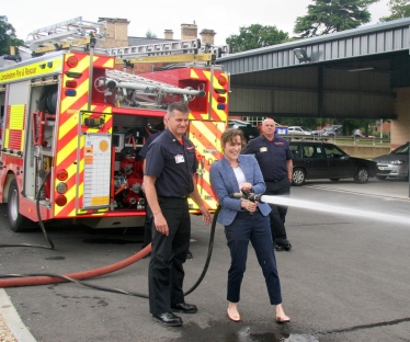 Victoria Atkins MP Louth Fire Station