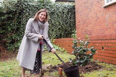 Victoria Atkins at the opening of modern slavery safehouse