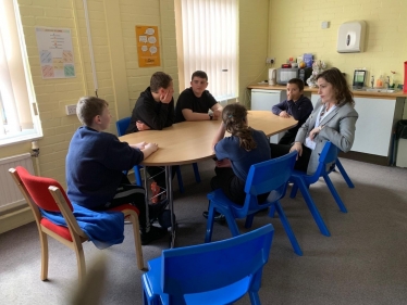 Victoria Atkins MP meets St Lawrence school parliament